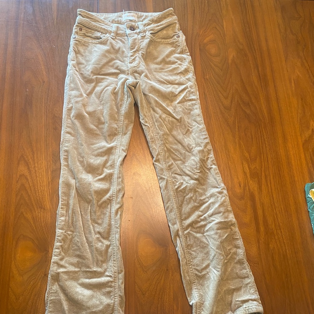 The Yaya Mid-Rise Corduroy Crop Flare Jeans by Pilcro